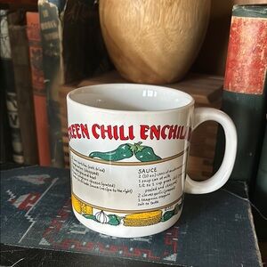 VINTAGE Green Chili Enchilada Recipe Mug
